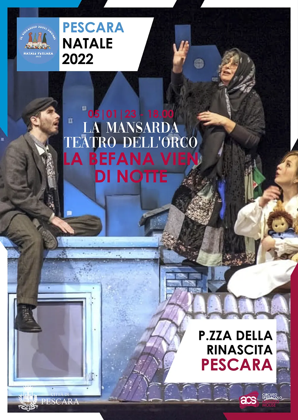 La befana vien di notte, La Mansarda - Teatro dell'Orco. Pescara il 5 gennaio 2023.